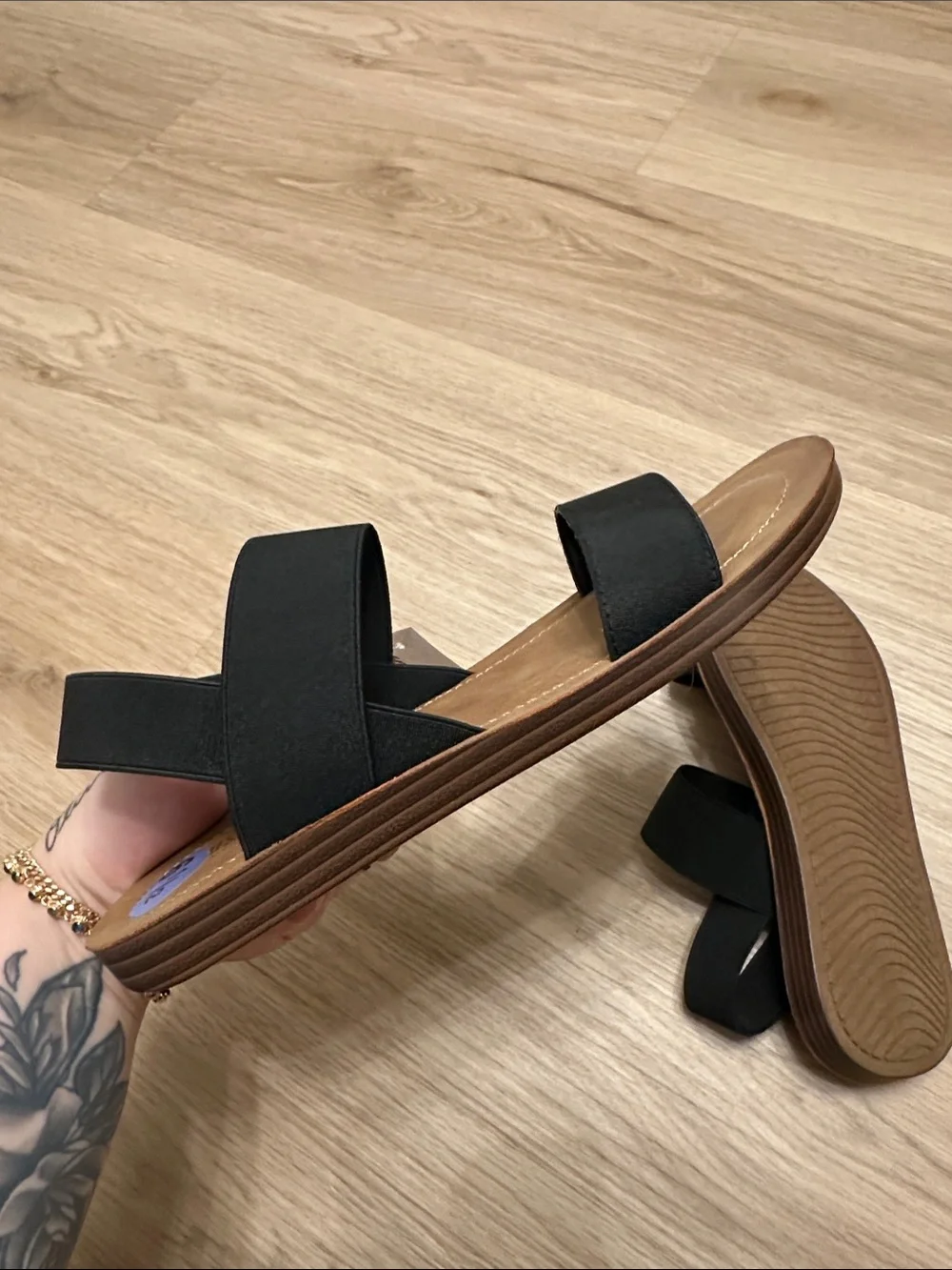 Black sandals brand new